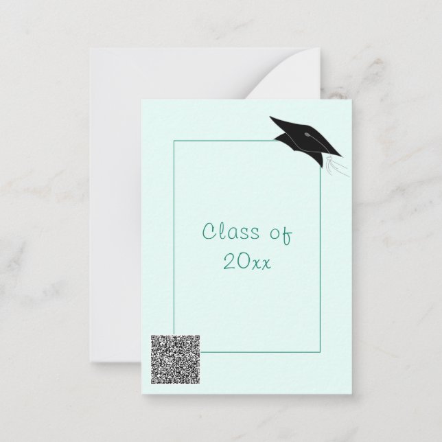 Your Colour Custom QR Code Grad Invitation Templat (Back)