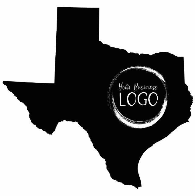 Your Colour Texas Shape with Logo Image Photo Sculpture Key Ring (Front)