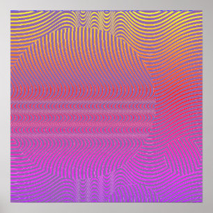 Your colour with Op Art Waves Poster