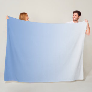 Your Colour with White Ombre Fade Gradient Fleece Blanket
