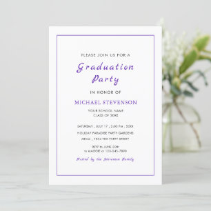 Your Colours and Font Graduation Party Invitation