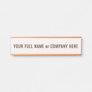 Your Colours and Font Personalised Name Door Sign