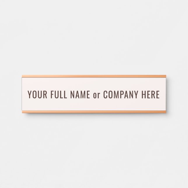 Your Colours and Font Personalised Name Door Sign (Front)