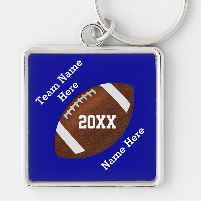 Your Colours and Your Text Football Keychains (Front)