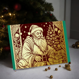 Your Colours Christmas Santa Claus Foil Foil Holiday Card