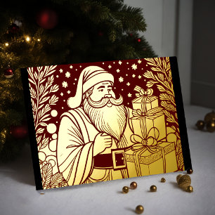 Your Colours Christmas Santa Claus Foil Foil Holiday Card
