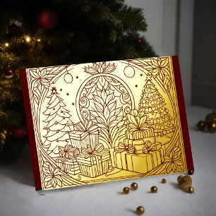 Your Colours Christmas Scene Foil Holiday Card