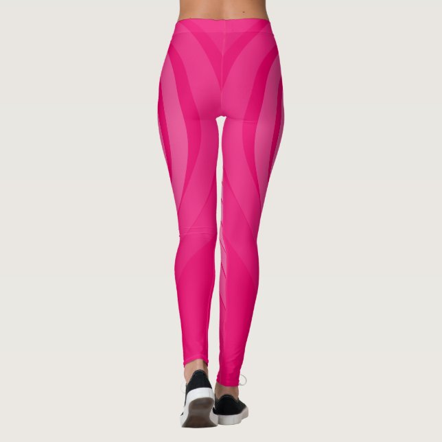 Your Colours - Pink Hearts Love Pulses Leggings  (Back)