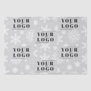 Your Company Branded Christmas Snowflake My Logo Tissue Paper