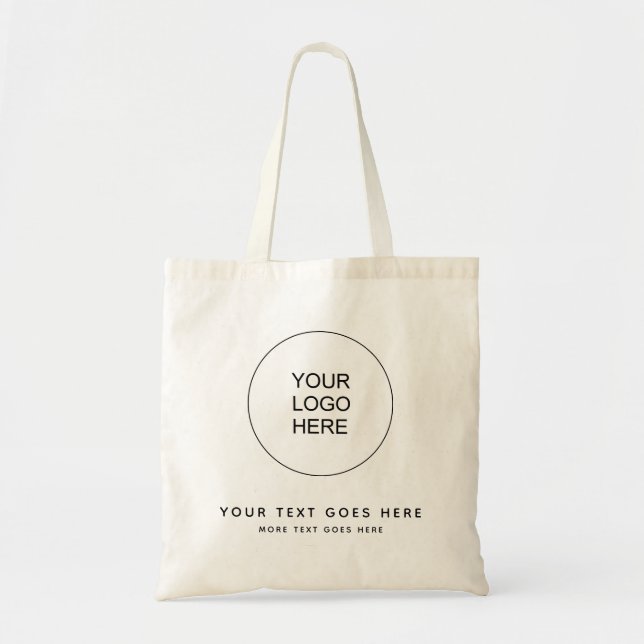  Your Company Business Logo Here Trendy Budget Tote Bag (Front)