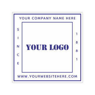 Your Company Business Logo Personalised Square Self-inking Stamp
