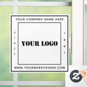 Your Company Business Logo Personalised Square Window Cling
