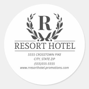 Your Company Logo Address Classic Round Sticker
