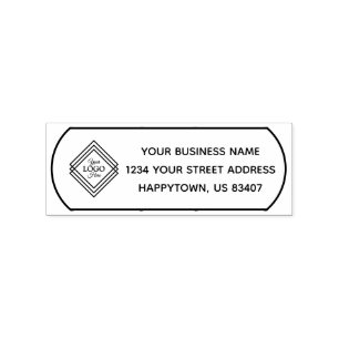 Your Company Logo Address Rubber Stamp