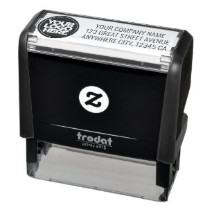 Your Company Logo Address Self-inking Stamp