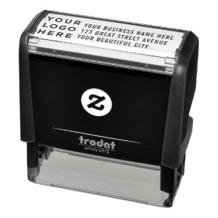 Your Company Logo Address Self-inking Stamp