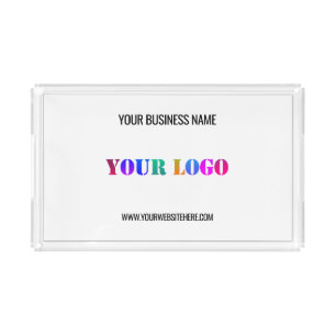 Your Company Logo and Custom Text Acrylic Tray