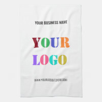 Your Company Logo and Custom Text Kitchen Towel