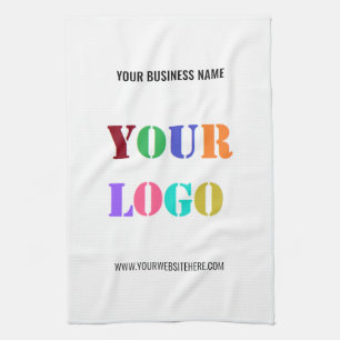 Your Company Logo and Custom Text Kitchen Towel