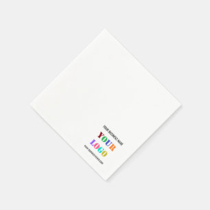 Your Company Logo and Custom Text Napkins Template