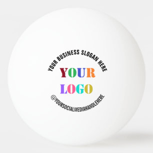 Your Company Logo and Custom Text Ping Pong Ball