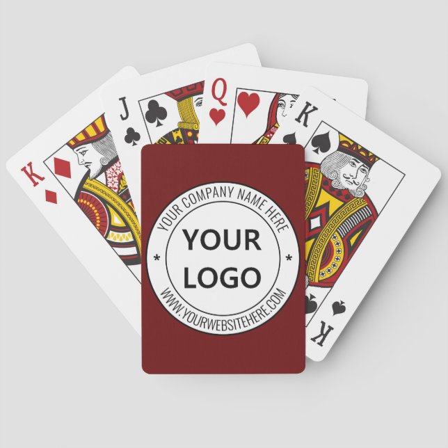 Your Company Logo and Custom Text Playing Cards (Back)