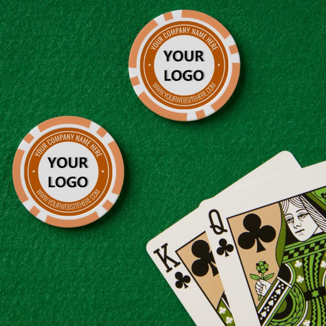 Your Company Logo and Custom Text Poker Chips (Poker Table (Double))