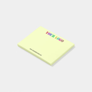 Your Company Logo and Custom Text Post it Notes