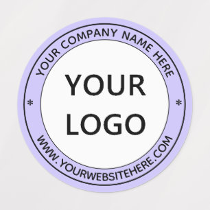 Your Company Logo and Custom Text Round Labels