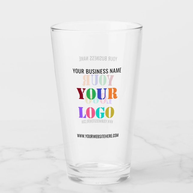 Your Company Logo and Text Business Glass Template (Front)