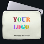 Your Company Logo and Text Business Laptop Sleeve<br><div class="desc">Custom Colours and Font - Laptop Sleeves with Your Company Logo and Text Promotional Business Personalised Laptop Cases - Add Your Logo / Image and Text / Information - Resize and move or remove / add elements - image / text with Customisation tool. Choose / add your favourite background and...</div>