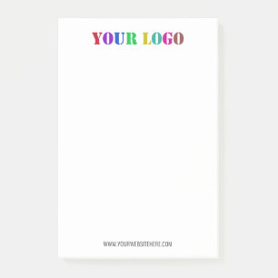 Your Company Logo and Text Post-it® Notes Example