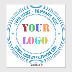 Your Company Logo and Text Round Sticker