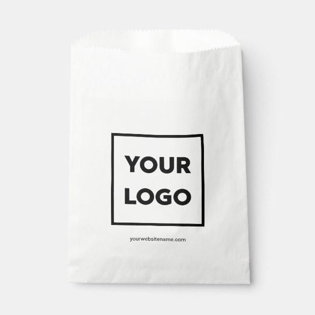 Your Company Logo and Website Business Favour Bags (Front)