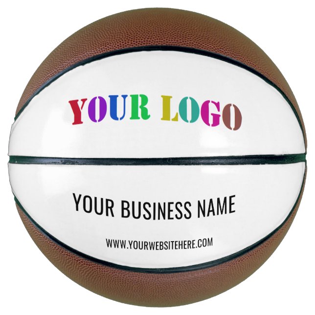 Your Company Logo Basketball Example Custom Text (Front)