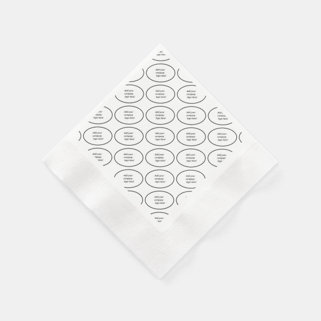 Your Company Logo Branding Name Custom Print Napkin (Corner)