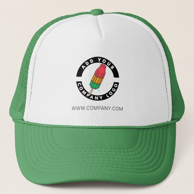 Your Company Logo Business Employee Staff Swag Trucker Hat (Front)