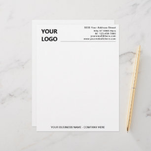 Your Company Logo Business Letterhead with QR Code