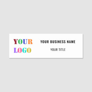 Your Company logo Business Name Tag Example