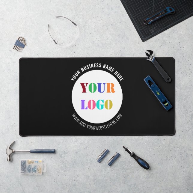 Your Company Logo Custom Text and Colour Desk Mat (Workstation)