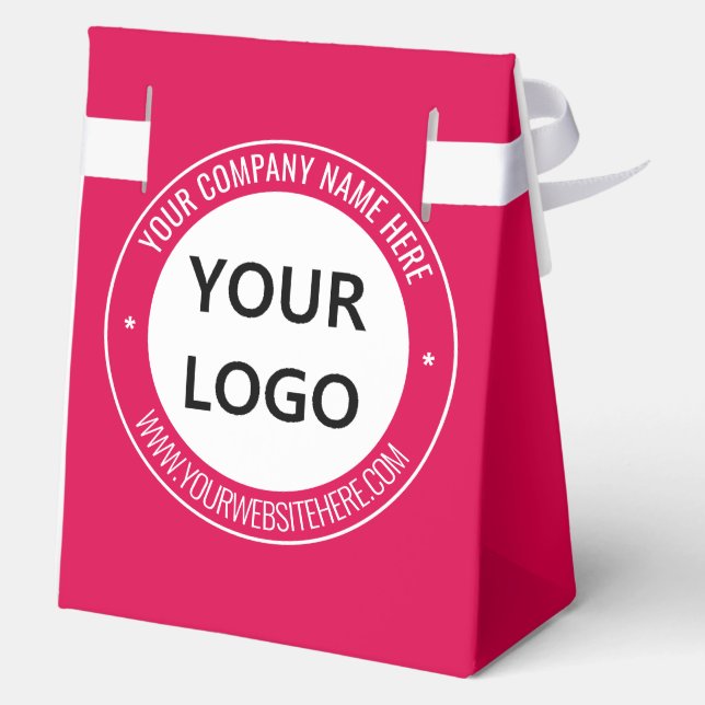 Your Company Logo Custom Text and Colours Favour B Favour Box (Back)