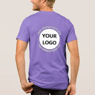 Your Company Logo Custom Text and Colours Tri-Blend Shirt