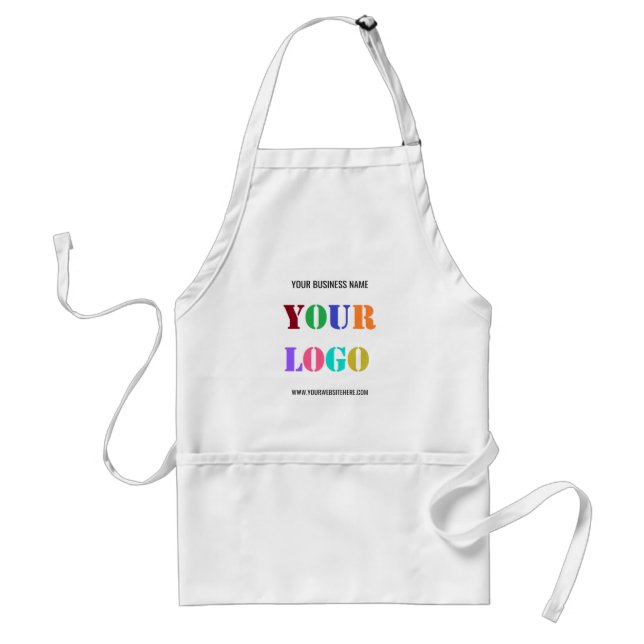 Your Company Logo Custom Text Business Apron (Front)
