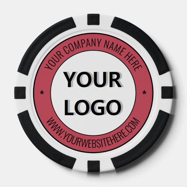 Your Company Logo Custom Text Business Poker Chips (Front)