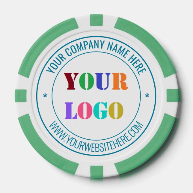 Your Company Logo Custom Text Business Poker Chips (Front)