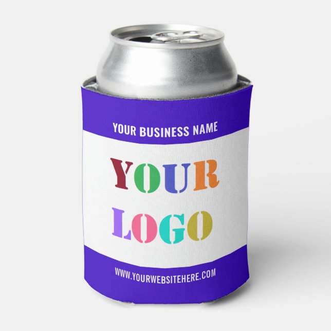 Your Company Logo Custom Text Can Cooler Template (Can Front)