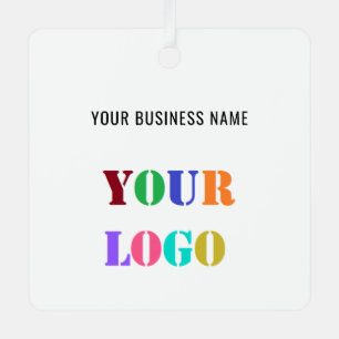 Your Company Logo Custom Text Christmas Ornament