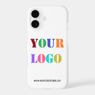 Your Company Logo Custom Text iPhone Case Example