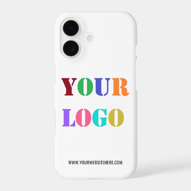 Your Company Logo Custom Text iPhone Case Example (Back)