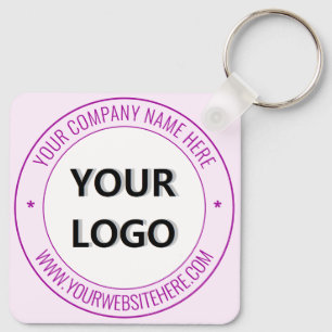 Your Company Logo Custom Text Keychain Template